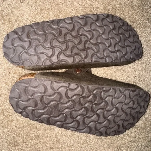 Birkenstock Brown Suede Clogs - Picture 7 of 7